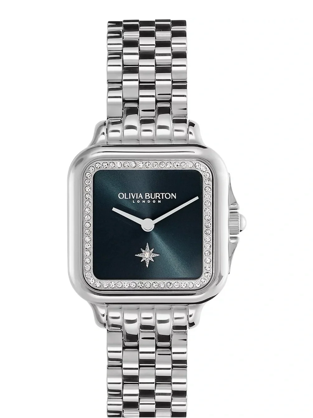 Olivia Burton London Grosvenor Silver Stainless Steel Watch 28mm